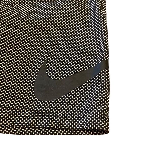 Nike Sportswear Mens Black Polka Dot Drawstring Athletic Sweat Shorts Medium - Picture 2 of 5